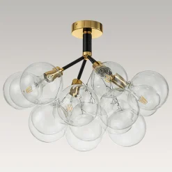 Modern Cluster Glass Bubble Chandelier / Semi Flush