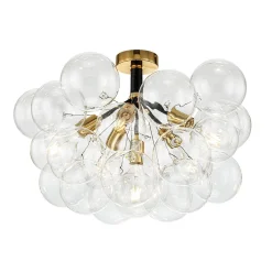 Modern Cluster Glass Bubble Chandelier / Semi Flush
