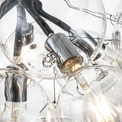 Modern Cluster Glass Globe Bubble Chandelier