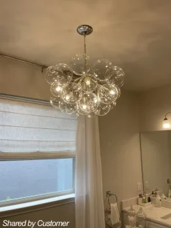 Modern Cluster Glass Globe Bubble Chandelier