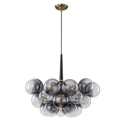 Modern Cluster Gradient Gray Glass Globe Bubble Chandelier