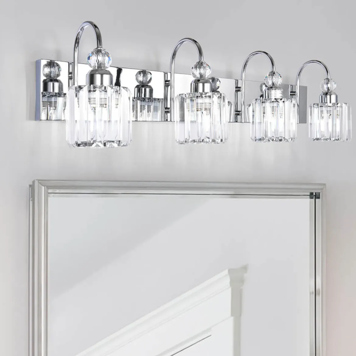 Modern Crystal Vanity Wall Sconce