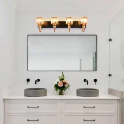 Modern Crystal Vanity Wall Sconce
