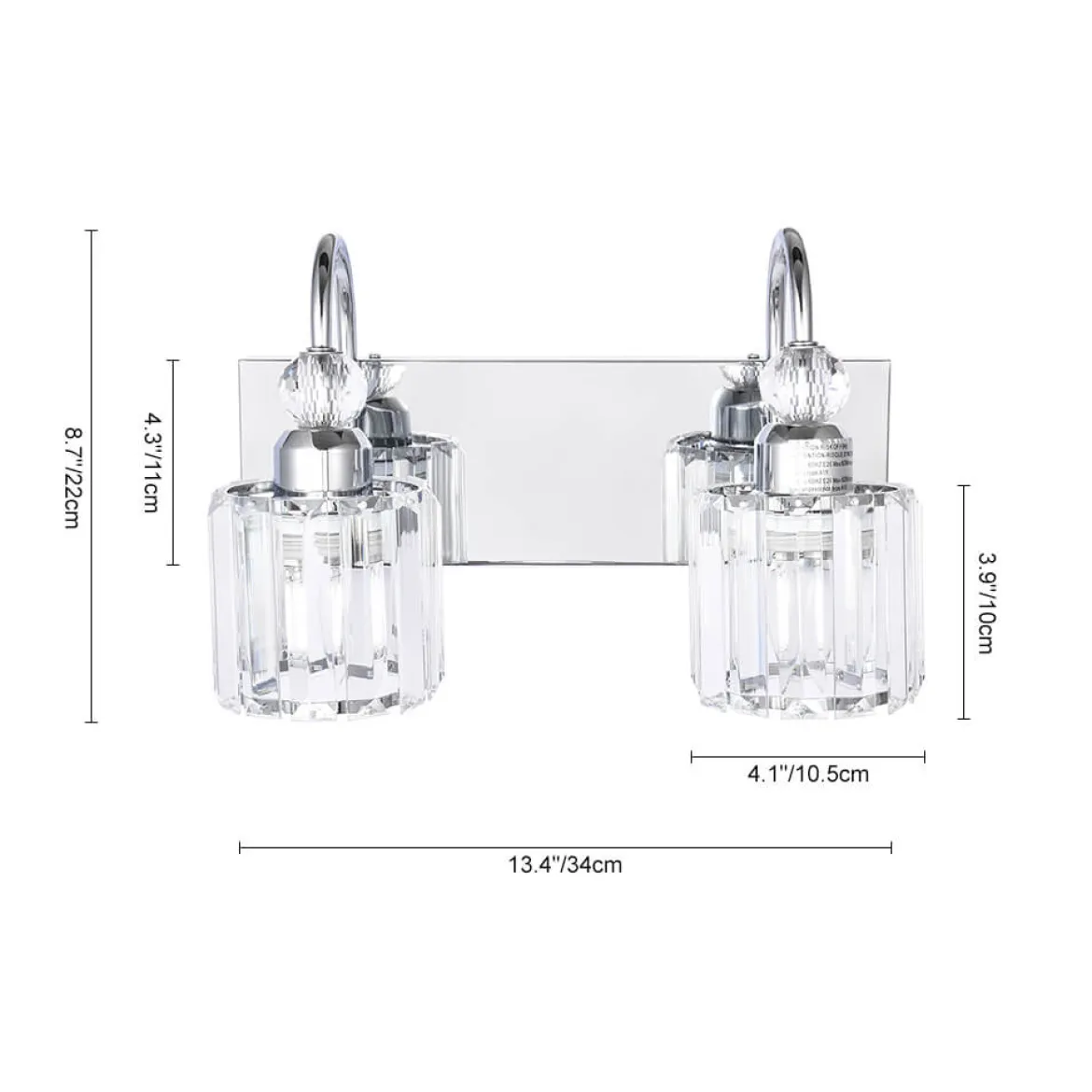 Modern Crystal Vanity Wall Sconce