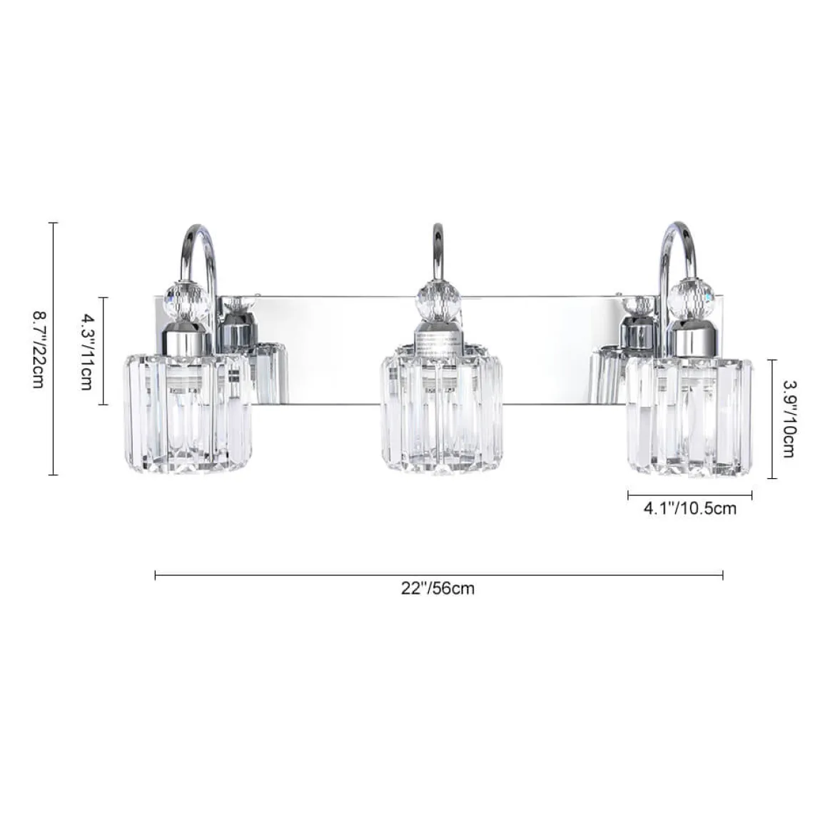 Modern Crystal Vanity Wall Sconce