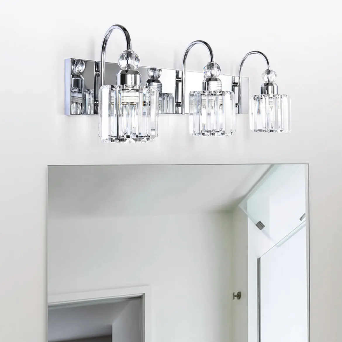 Modern Crystal Vanity Wall Sconce