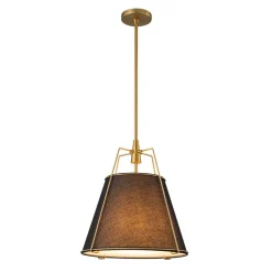 Modern Fabric Conical Drum Cage Pendant Light