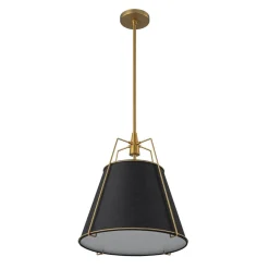 Modern Fabric Conical Drum Cage Pendant Light