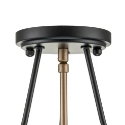 Modern Farmhouse Drum Glass Semi Flush Mount