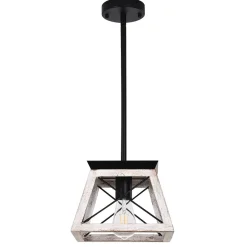 Modern Farmhouse Geometric Lantern Pendant Light