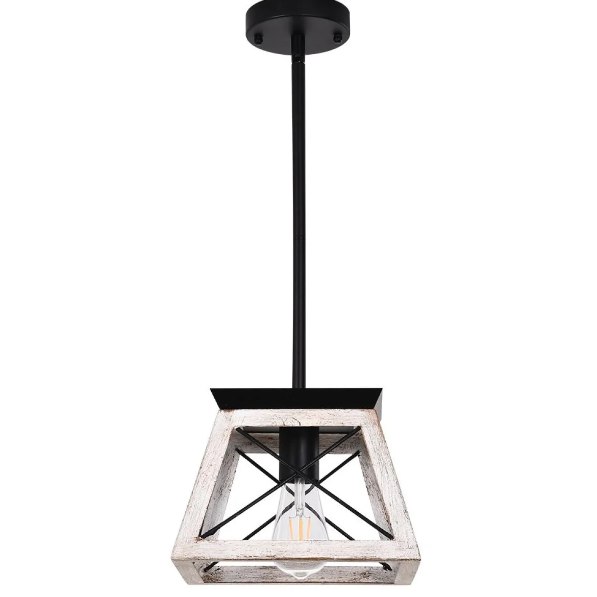 Modern Farmhouse Geometric Lantern Pendant Light