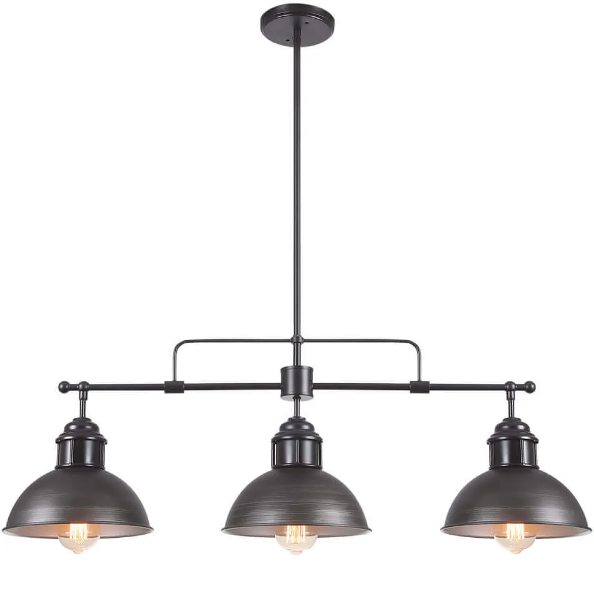 Modern Farmhouse 3-light Island Pot Lid Dome Pendant