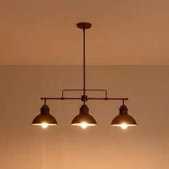 Modern Farmhouse 3-light Island Pot Lid Dome Pendant