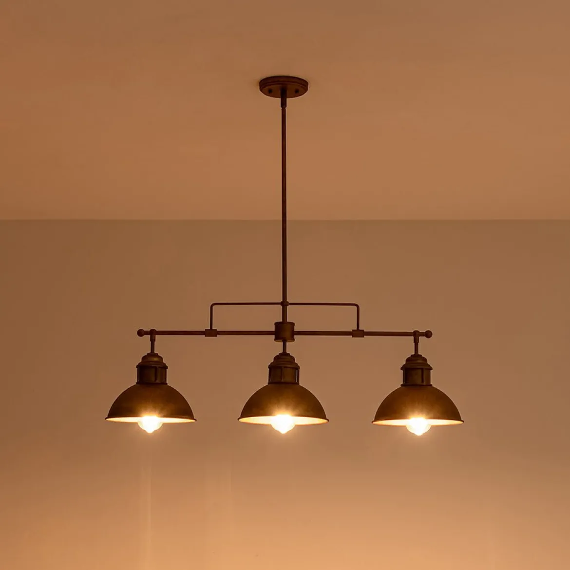 Modern Farmhouse 3-light Island Pot Lid Dome Pendant