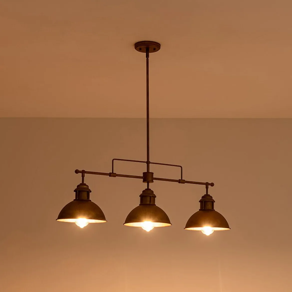 Modern Farmhouse 3-light Island Pot Lid Dome Pendant