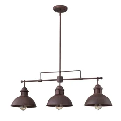 Modern Farmhouse 3-light Island Pot Lid Dome Pendant