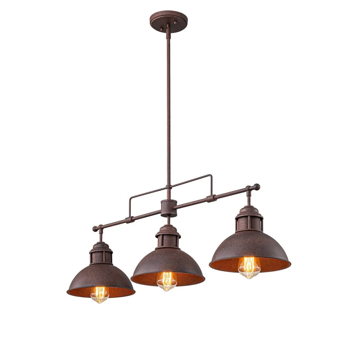Modern Farmhouse 3-light Island Pot Lid Dome Pendant