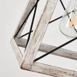 Modern Farmhouse 5-light Kitchen Island Faux Wood Linear Chandelier Pendant