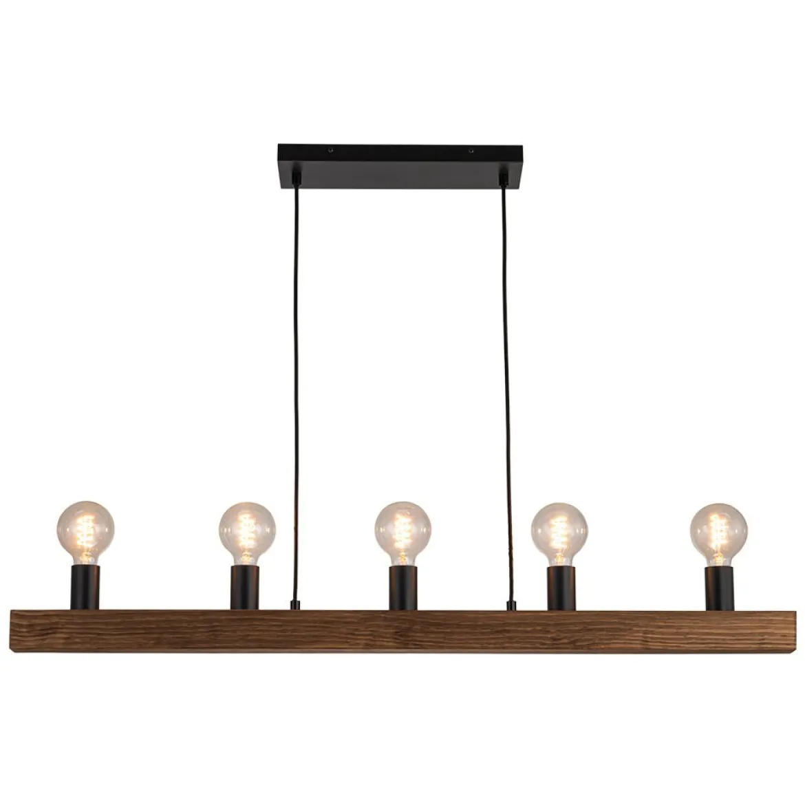 Modern Farmhouse Pine Wooden Linear Island Chandelier