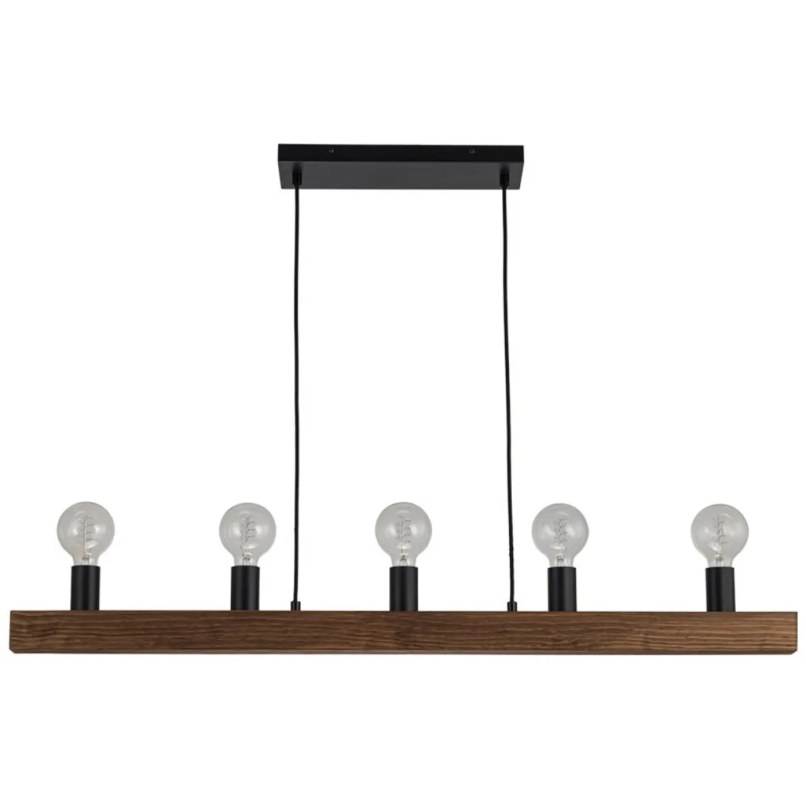 Modern Farmhouse Pine Wooden Linear Island Chandelier