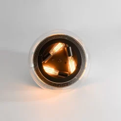 Modern Farmhouse Seeded Glass Round Ceiling Light