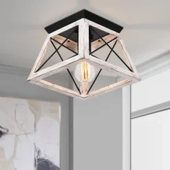 Modern Farmhouse Square Flush Mount Light