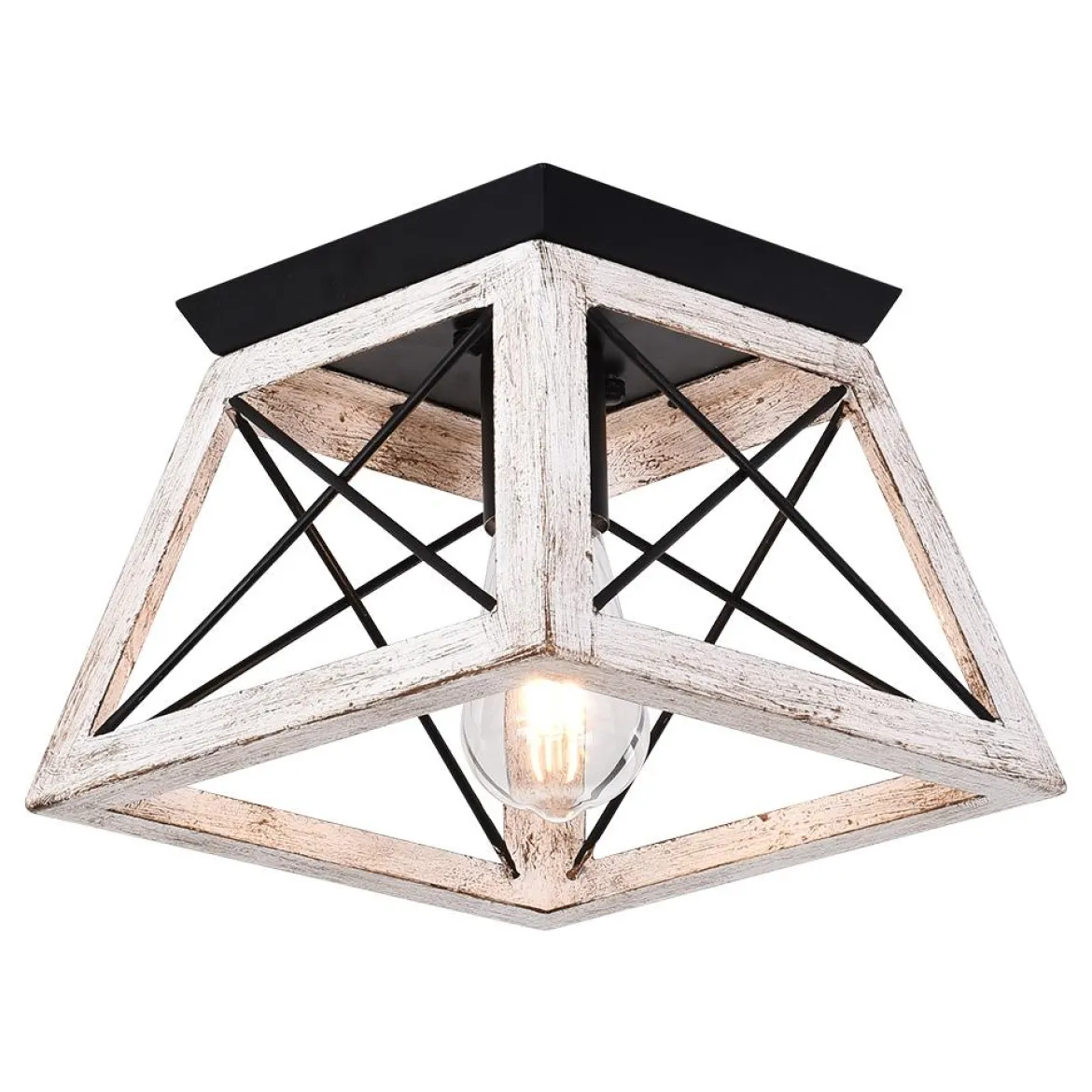Modern Farmhouse Square Flush Mount Light