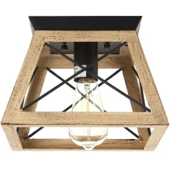 Modern Farmhouse Square Flush Mount Light