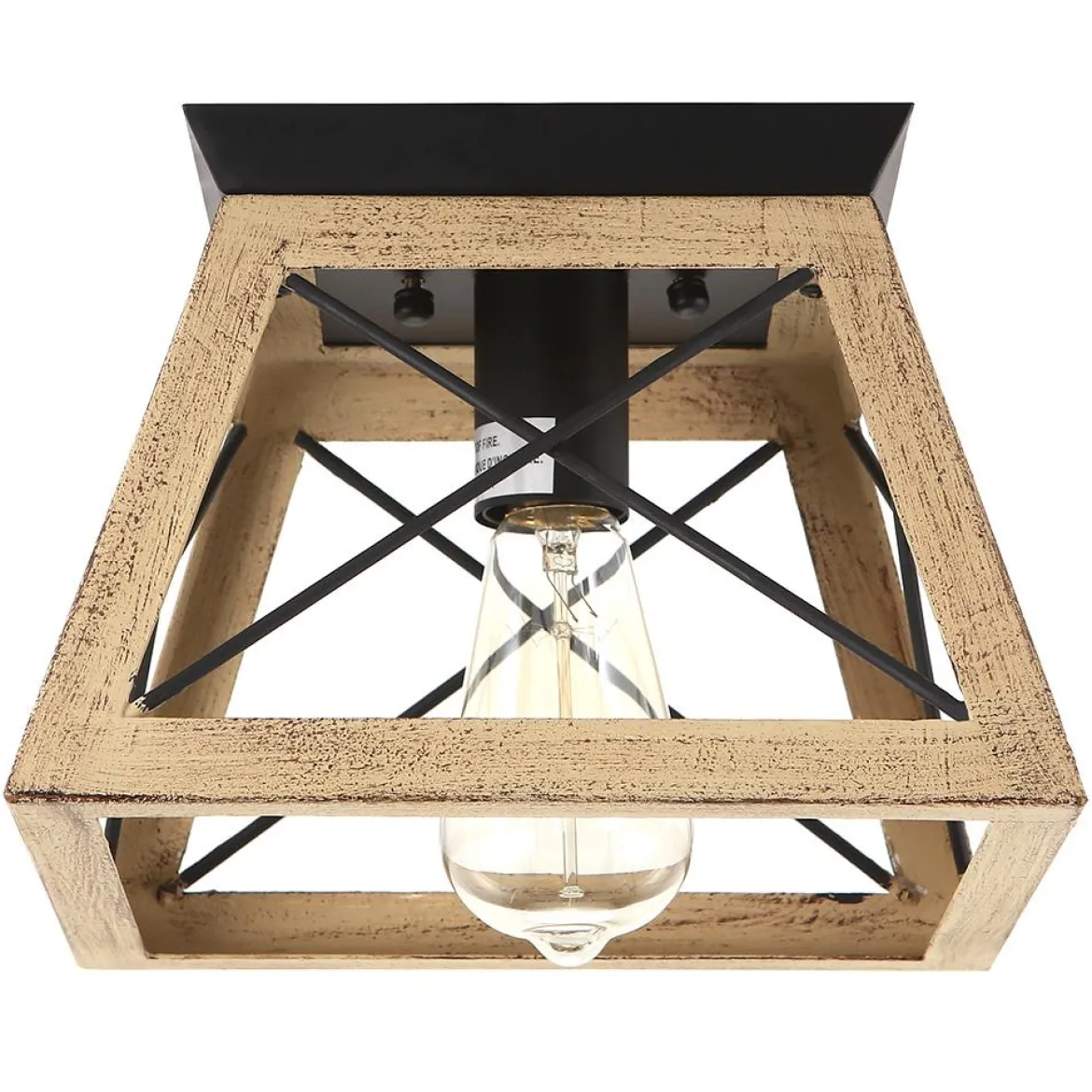 Modern Farmhouse Square Flush Mount Light