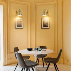 Modern Funky 1-Light Starry Pinhole Cone Wall Sconce