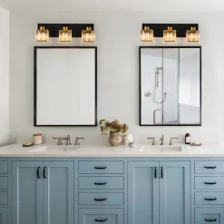 Modern Glam Crystal Bathroom Vanity Wall Lamp