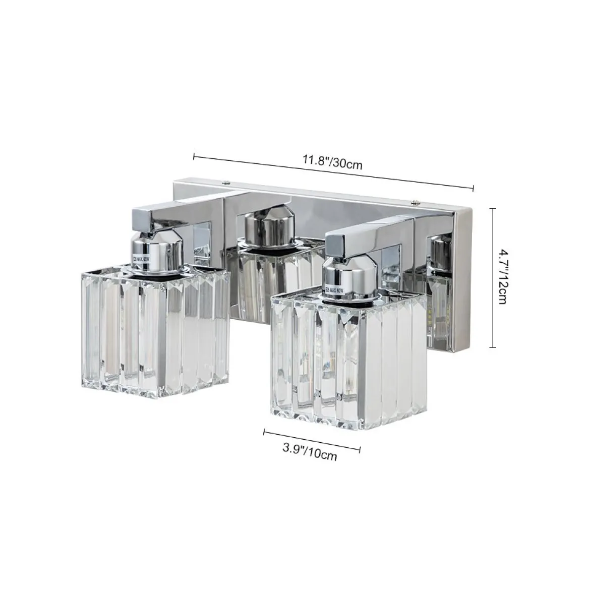 Modern Glam Crystal Bathroom Vanity Wall Lamp