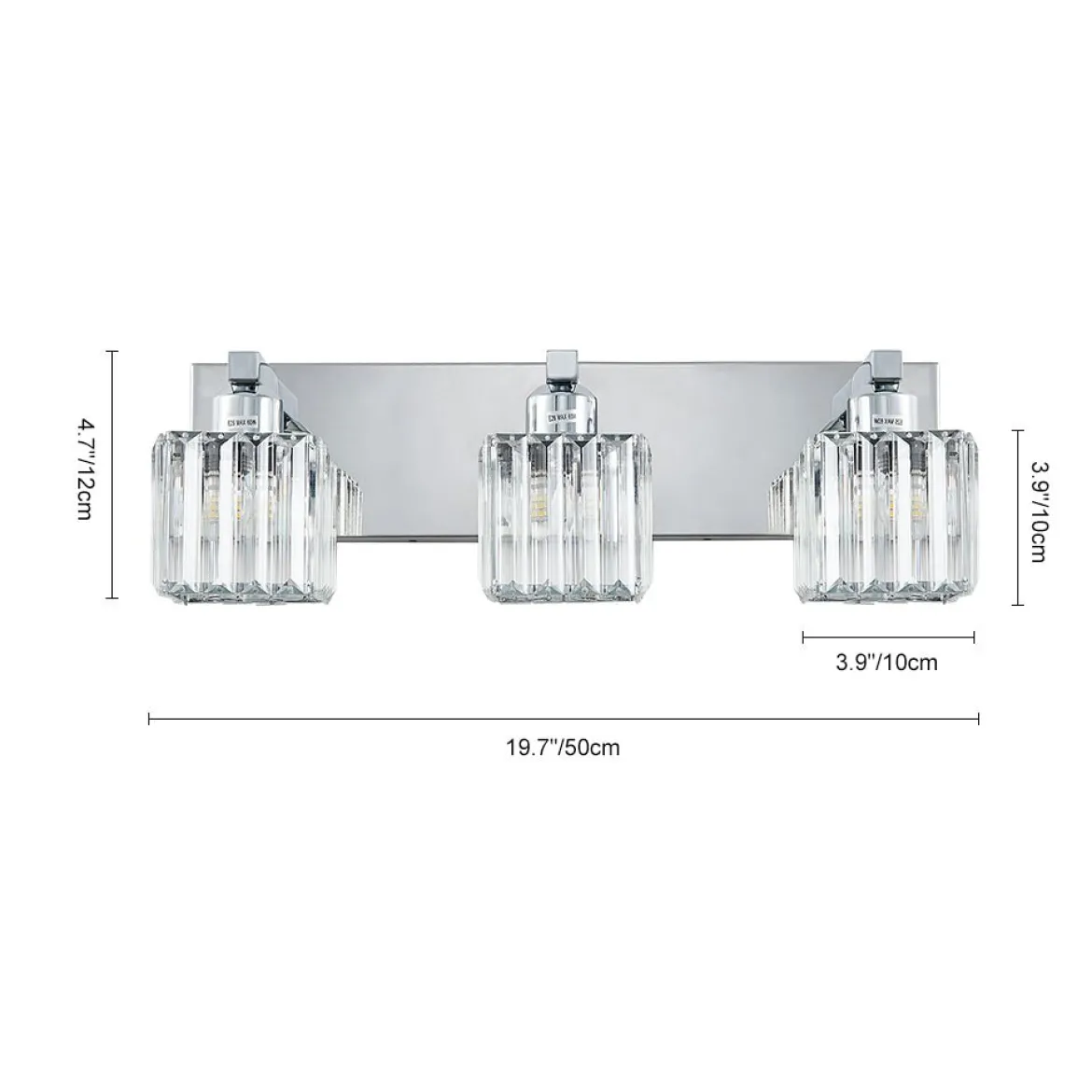 Modern Glam Crystal Bathroom Vanity Wall Lamp