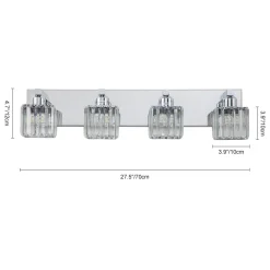 Modern Glam Crystal Bathroom Vanity Wall Lamp