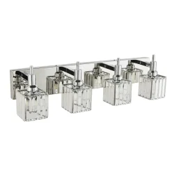 Modern Glam Crystal Bathroom Vanity Light