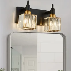 Modern Glam Crystal Bathroom Vanity Light