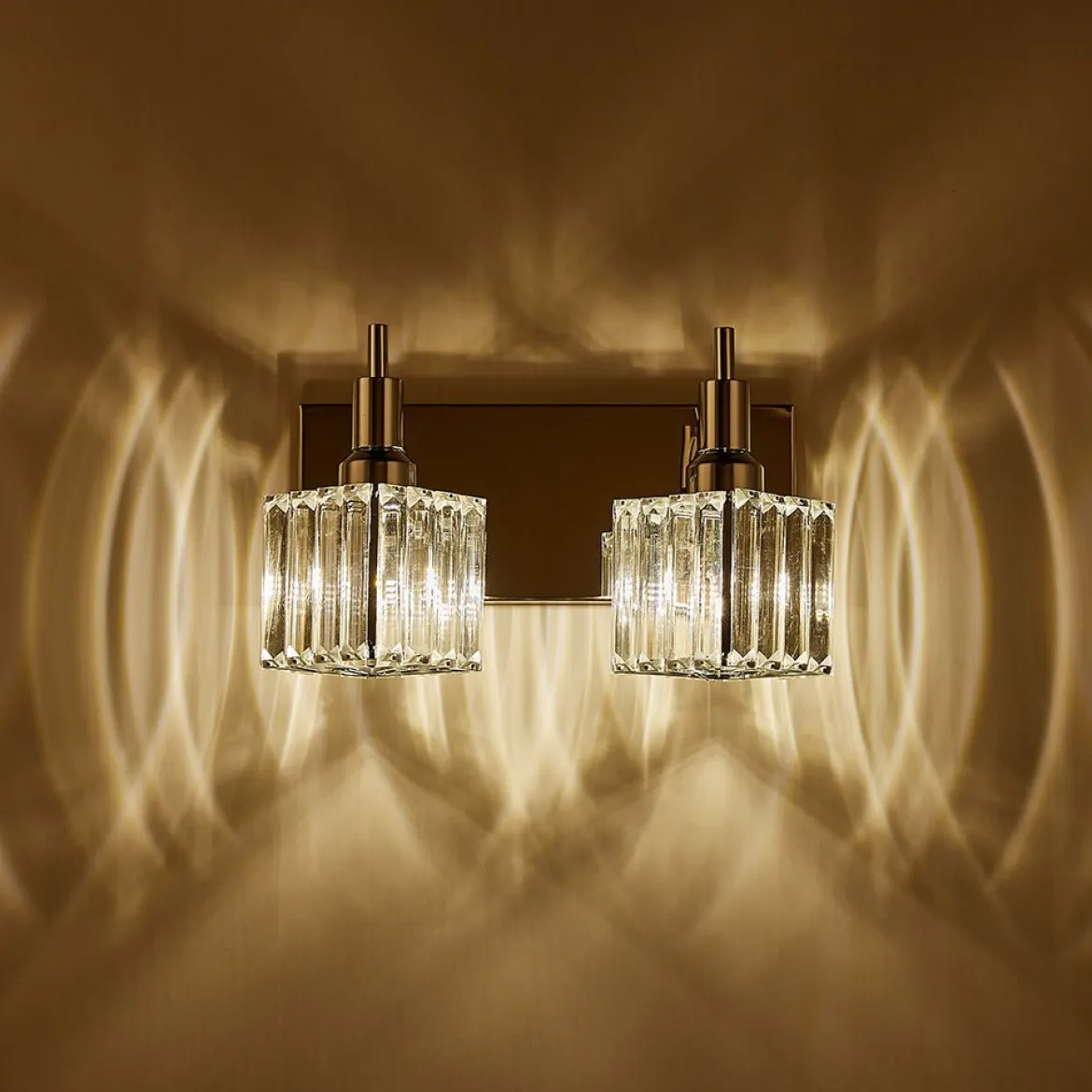 Modern Glam Crystal Bathroom Vanity Light