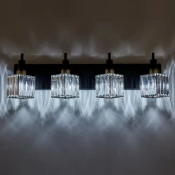Modern Glam Crystal Bathroom Vanity Light