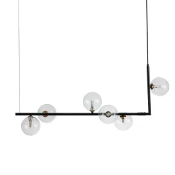 Modern Glass Bubble Kitchen Island Linear Pendant