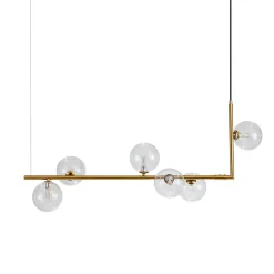 Modern Glass Bubble Kitchen Island Linear Pendant