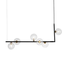 Modern Glass Bubble Kitchen Island Linear Pendant