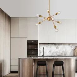 Modern Globe Linear Sputnik Chandelier