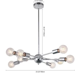 Modern Globe Linear Sputnik Chandelier