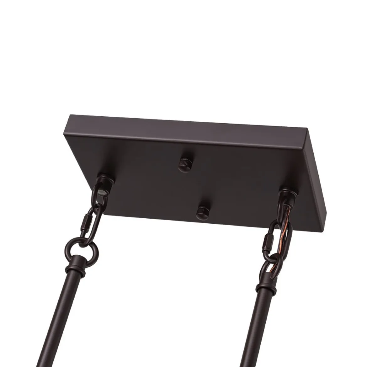 Modern Industrial Cross Linear Island Chandelier