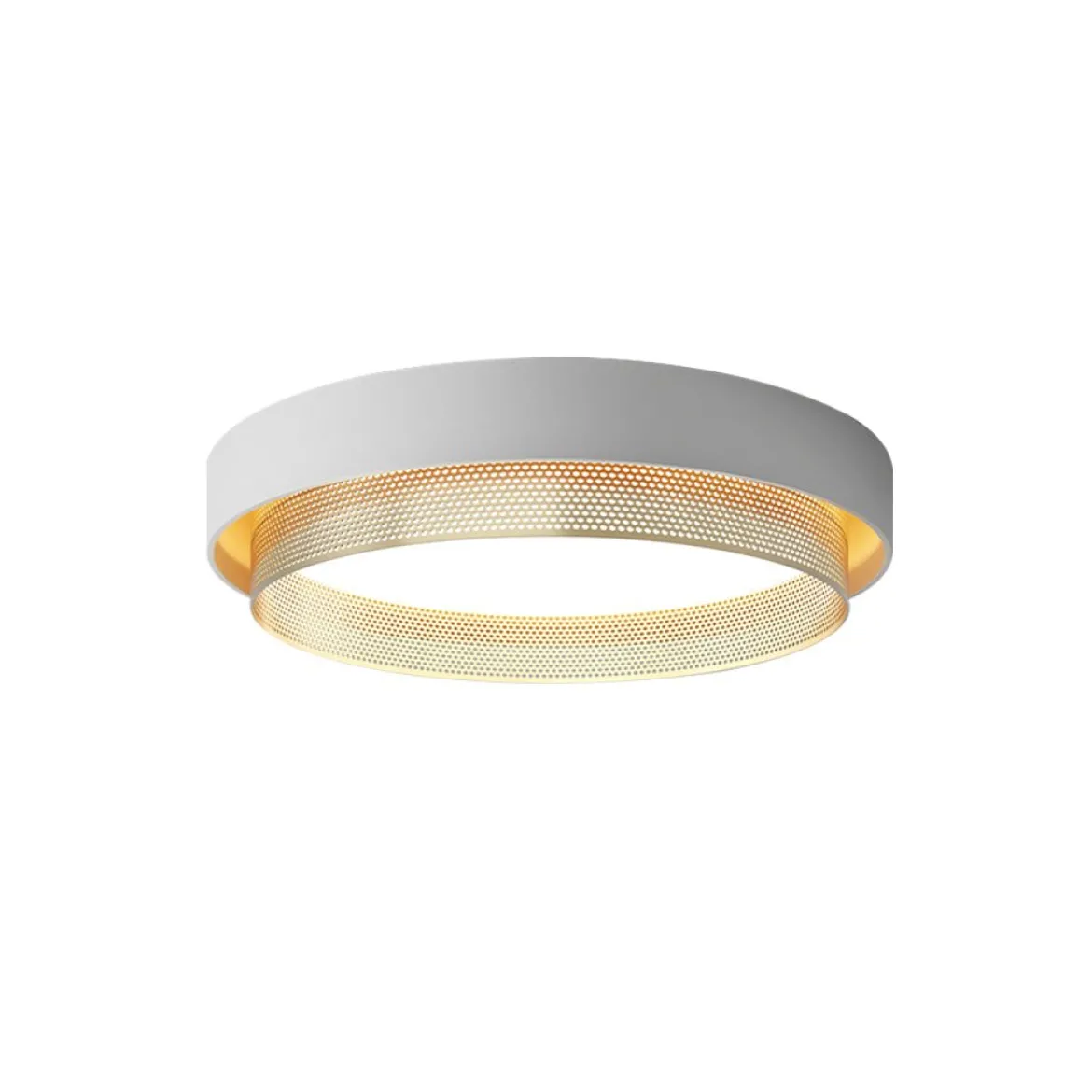 Modern LED Iron Mesh Circular Flush Mount Light