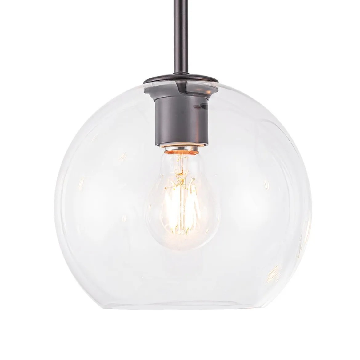 Modern 4-Light Clear Glass Bubble Hanging Sputnik Chandelier