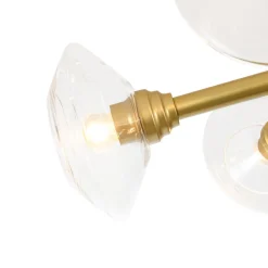 Modern 5-Light Clear Glass Round Sputnik Chandelier