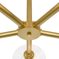 Modern 5-Light Clear Glass Round Sputnik Chandelier