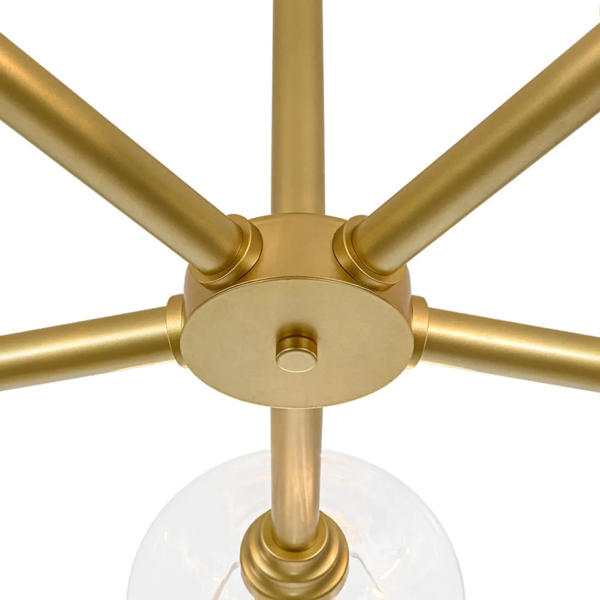 Modern 5-Light Clear Glass Round Sputnik Chandelier