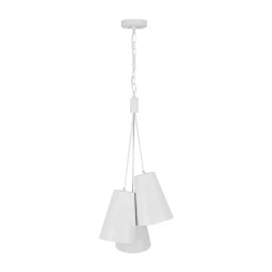 Modern 3-Light Cluster Metal Conical Shade Chandelier